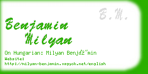 benjamin milyan business card